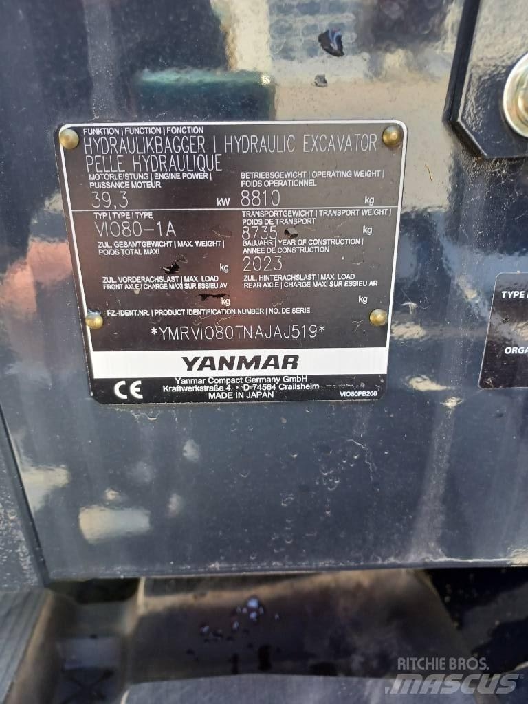 Yanmar Vio 80-2PB Mini Escavadoras <7t