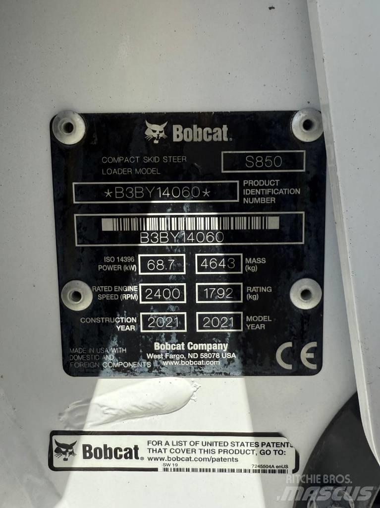 Bobcat S 850 Carregadoras de direcção deslizante