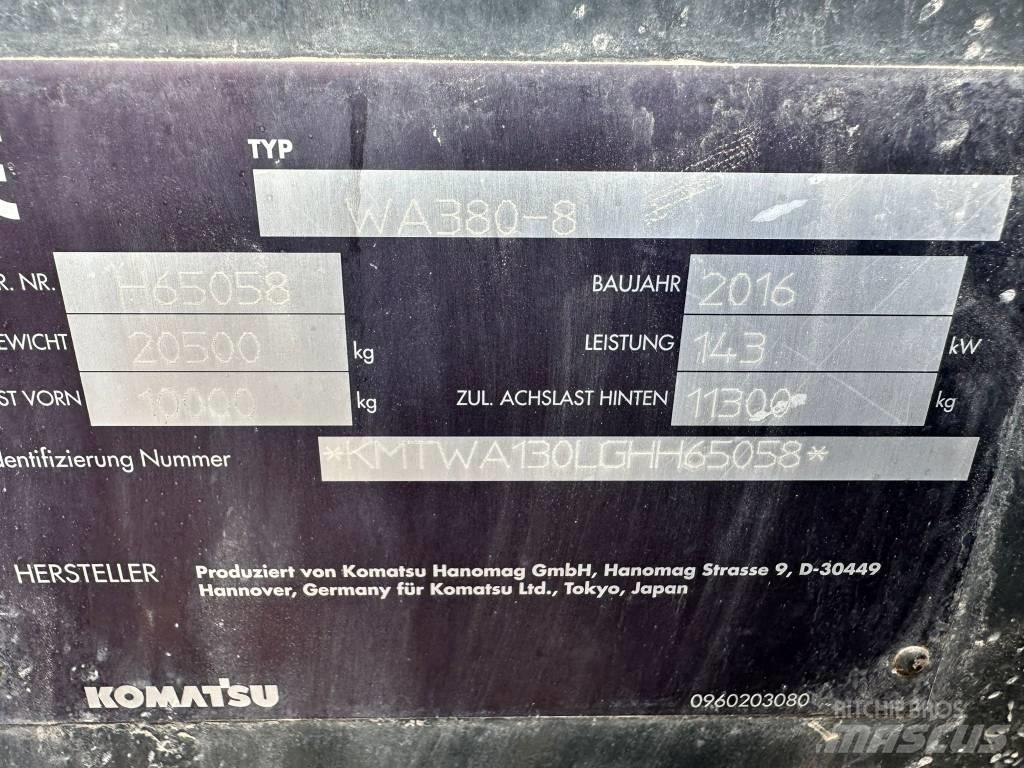 Komatsu WA380-8 Pás carregadoras de rodas