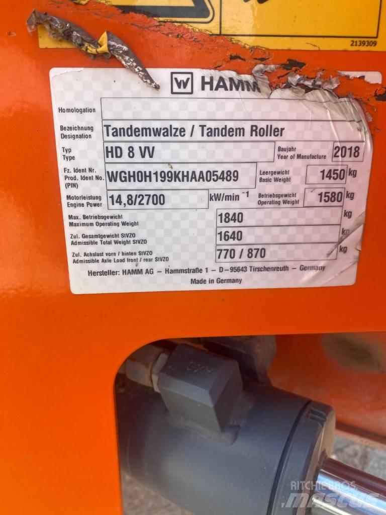 Hamm HD8VV Cilindros Compactadores tandem