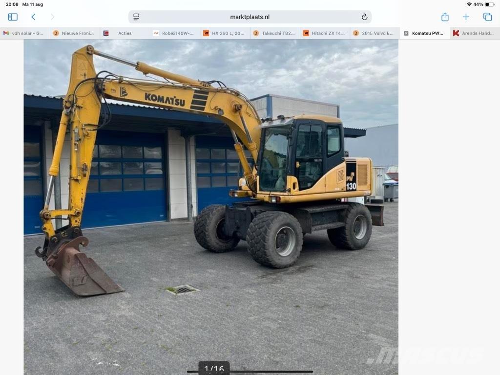 Komatsu PW 130-7K Escavadoras de rodas