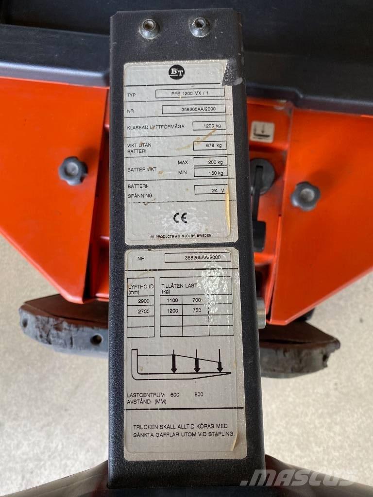 BT PPS 1200 MX / 1 Empilhador para operador externo