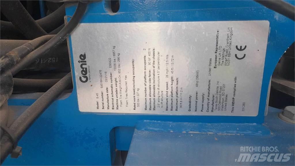 Genie S45 Elevadores braços Telescópicos