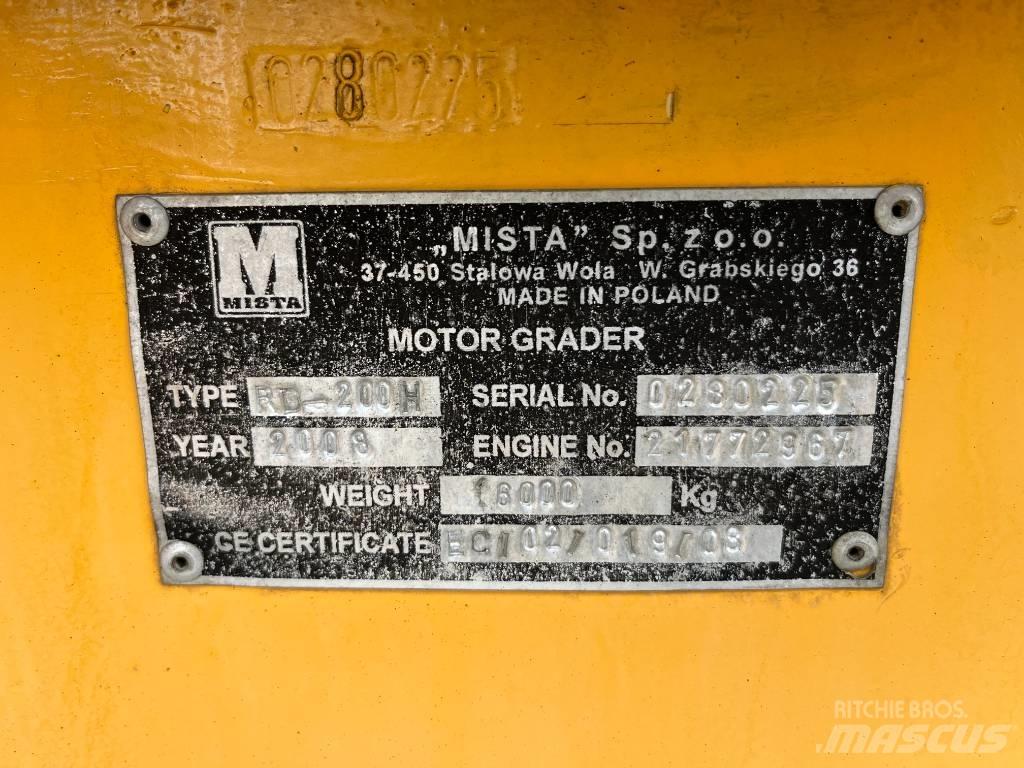  Mista RD200H Motoniveladoras