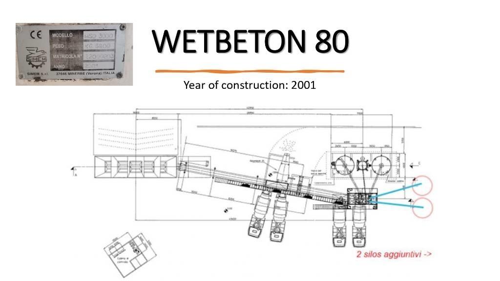  SIMEM WETBETON 80 Centrais de betão usadas