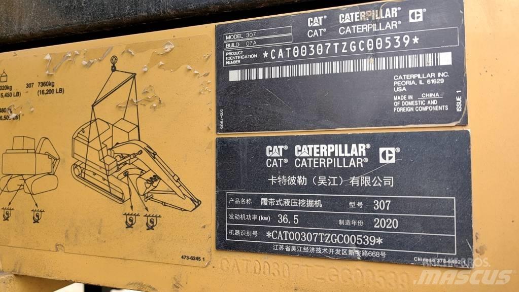 CAT 2020 CAT 307 Mini Escavadoras <7t
