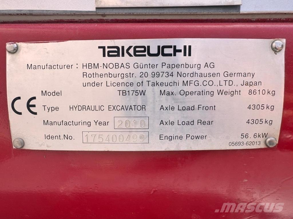 Takeuchi TB 175 W Escavadoras de rodas