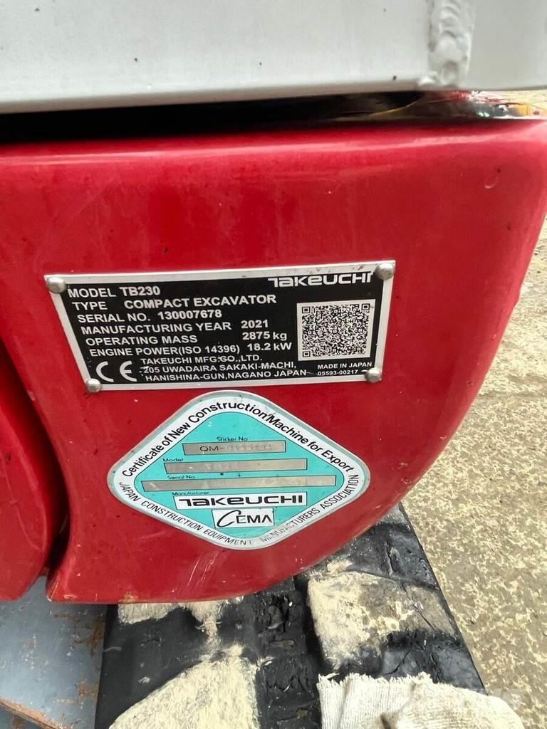Takeuchi TB230 V3 Mini Escavadoras <7t
