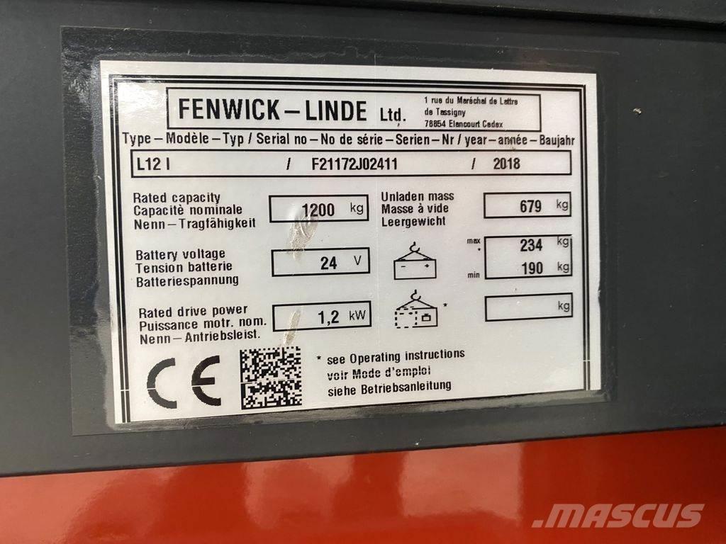 Linde L12 I Empilhador para operador externo