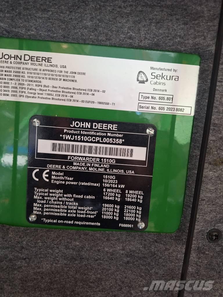 John Deere 1510G Forwarders florestais
