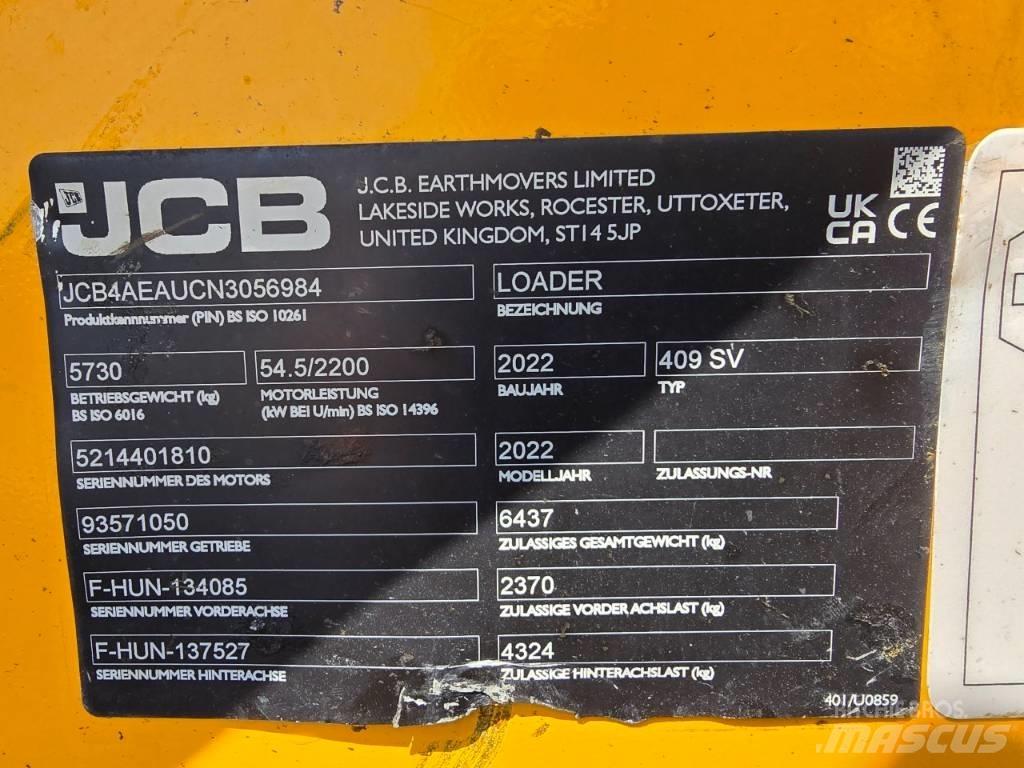 JCB 409SV Pás carregadoras de rodas