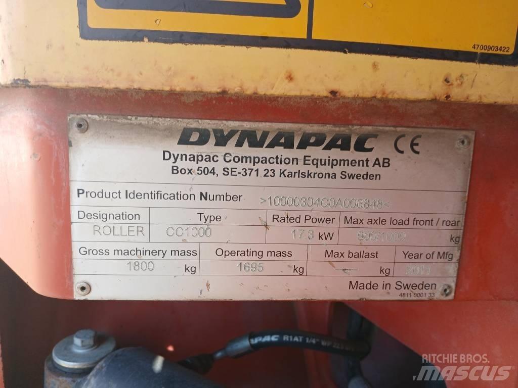 Dynapac CC1000, Vält Cilindros Compactadores tandem