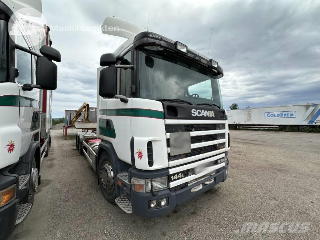 Scania R 124 LB Camiões porta-contentores