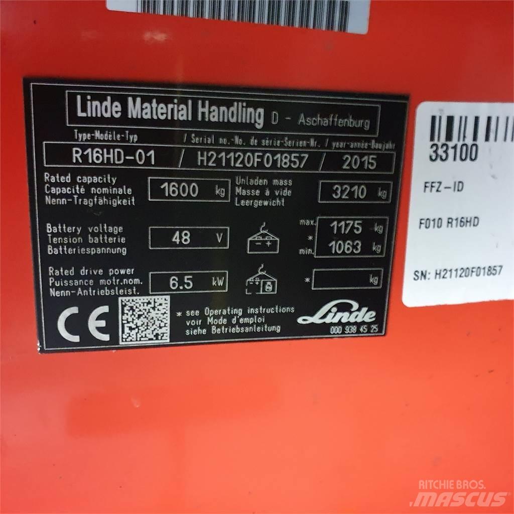 Linde R16HD Empilhadores Elevadores