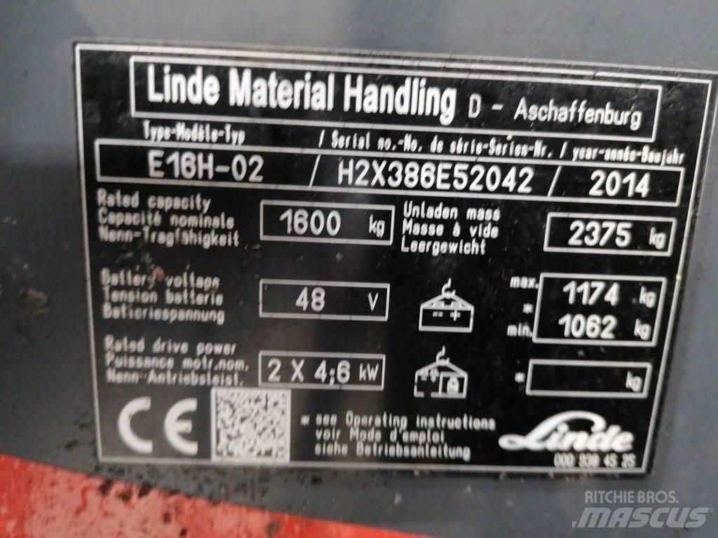 Linde E16H-02 Empilhadores eléctricos