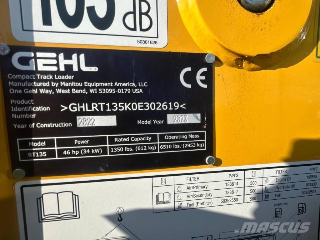 Gehl RT135 Carregadoras de direcção deslizante