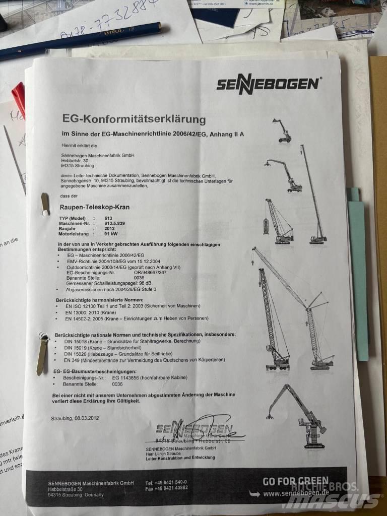 Sennebogen 613 R Gruas de rastos