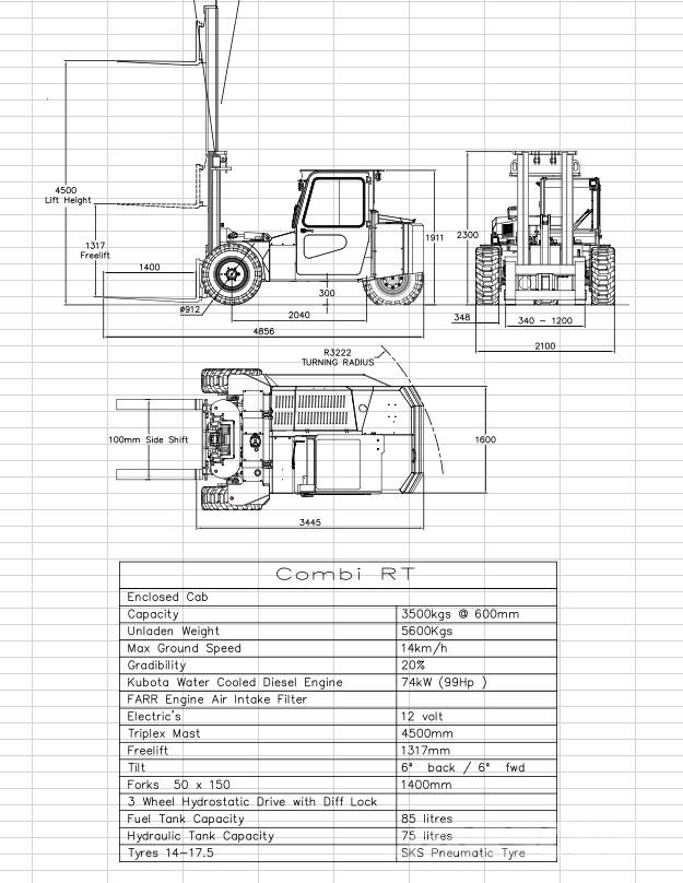 Combilift RT 3500 Empilhadores todo-terreno