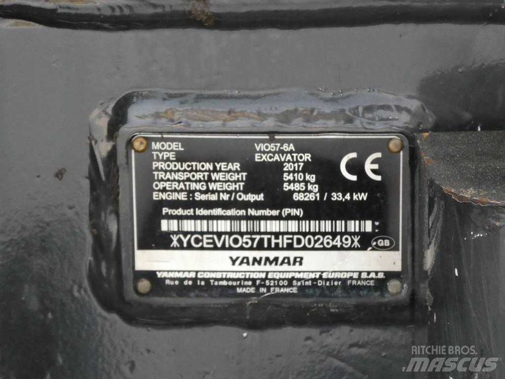 Yanmar Vio 57-6A Mini Escavadoras <7t
