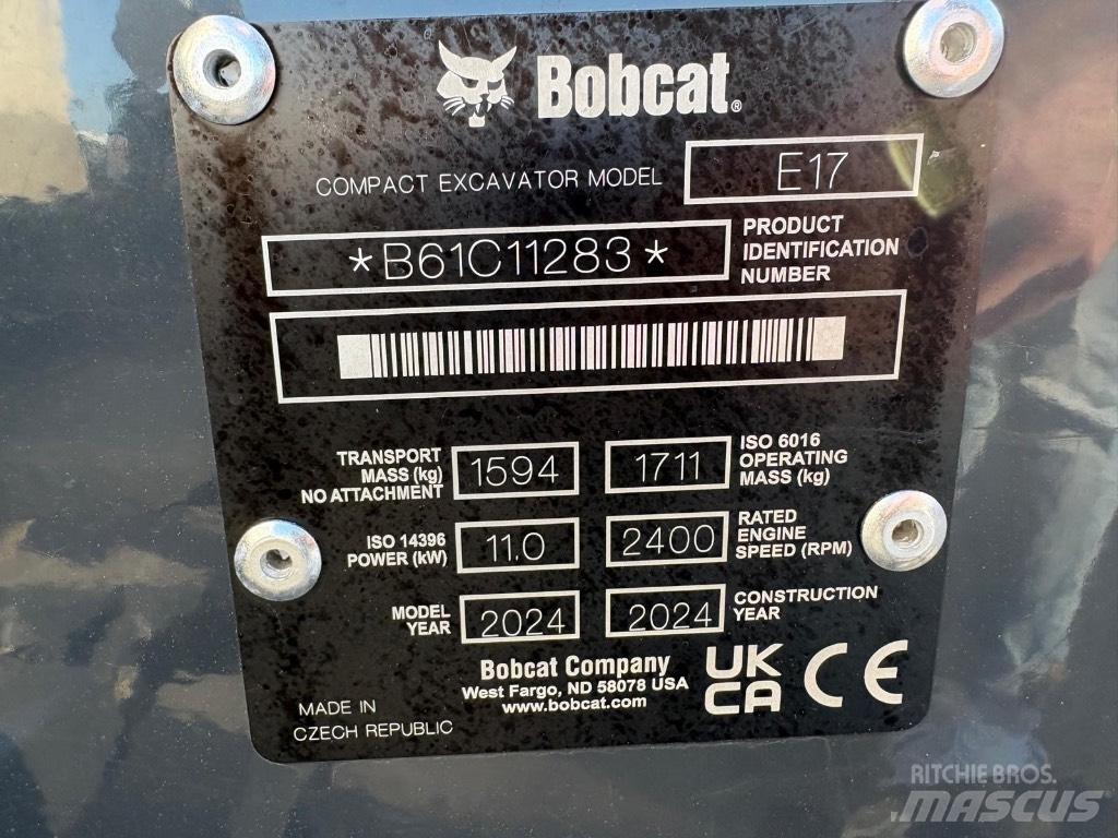 Bobcat E 17 Mini Escavadoras <7t