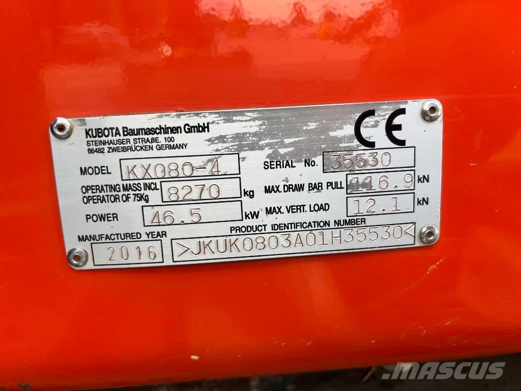 Kubota KX 080 Escavadoras Midi 7t - 12t