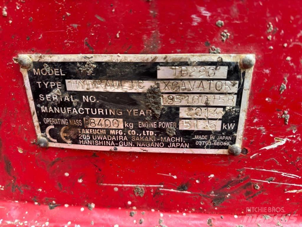 Takeuchi TB290 Escavadoras Midi 7t - 12t