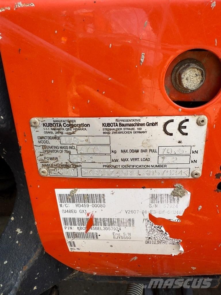 Kubota U 48 Mini Escavadoras <7t