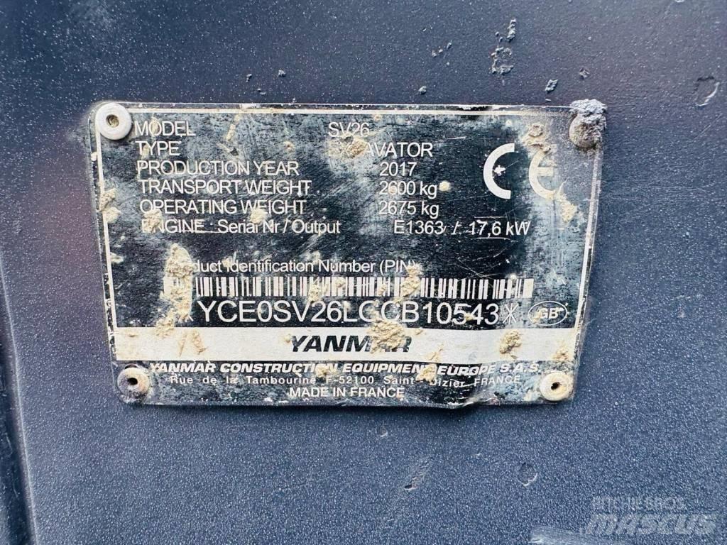 Yanmar SV 26 Mini Escavadoras <7t