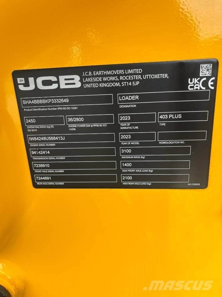 JCB 403 Agri Plus Carregadoras de direcção deslizante