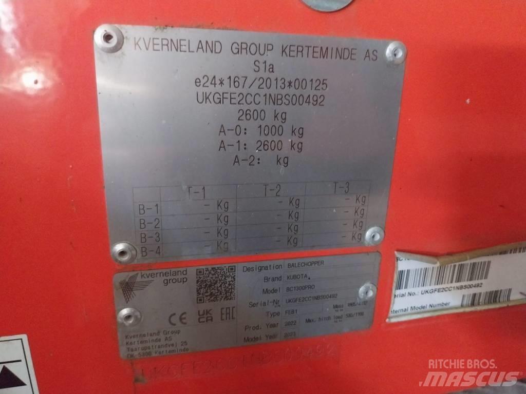 Kubota BC 1300 PRO Cortadores, moinhos e desenroladores de fardos