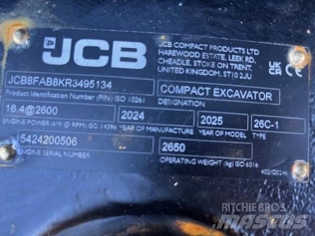 JCB 26C-1 Mini Escavadoras <7t