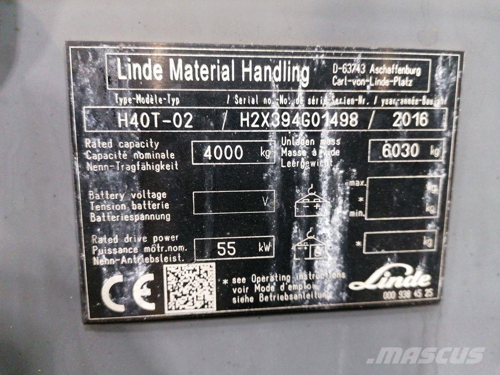 Linde H40T-02 Empilhadores a gás