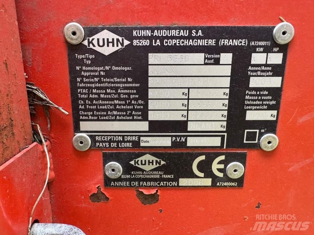 Kuhn Primor 3560 Cortadores, moinhos e desenroladores de fardos