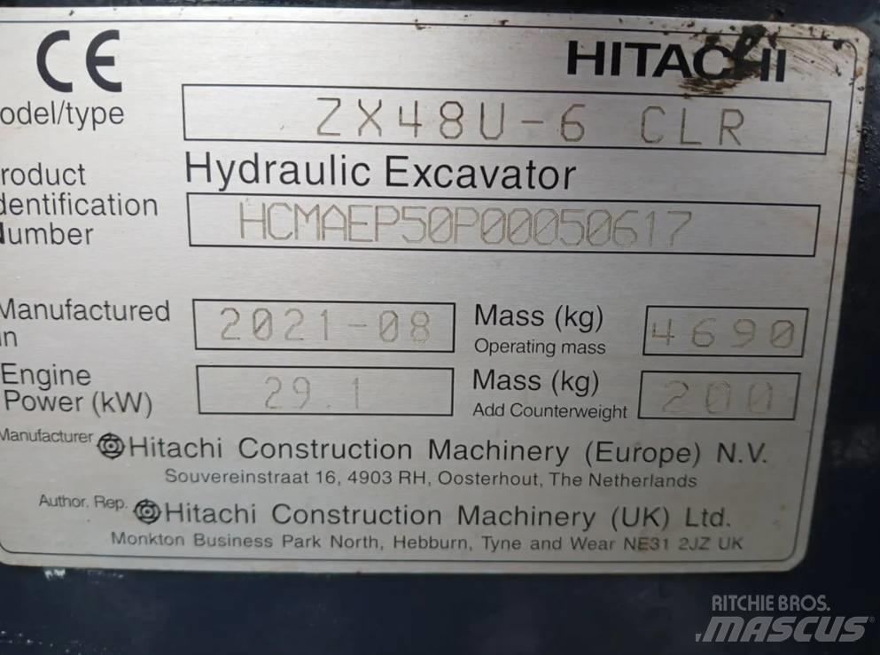Hitachi ZX 48 U Mini Escavadoras <7t