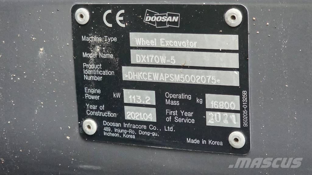 Doosan DX 170 W Escavadoras de rodas