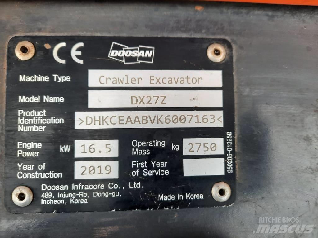 Doosan DX 27 Z Mini Escavadoras <7t