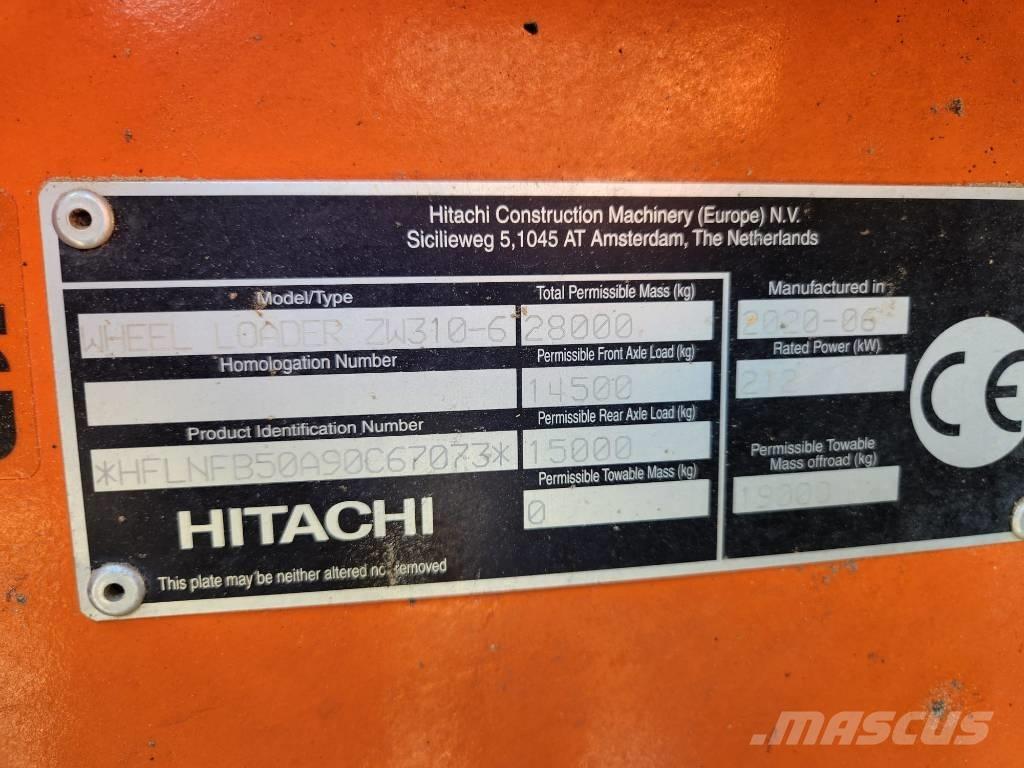 Hitachi ZW310-6 Pás carregadoras de rodas