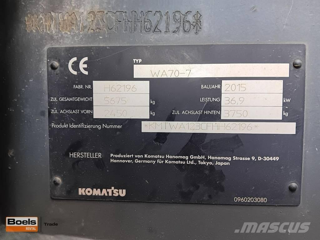 Komatsu WA 70-7 Pás carregadoras de rodas