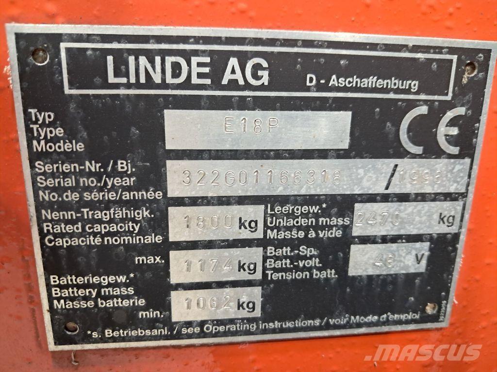 Linde E18P Empilhadores eléctricos