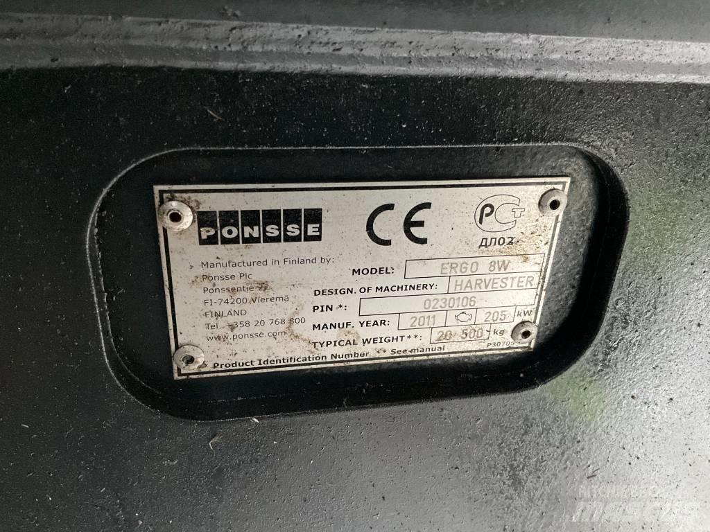 Ponsse ERGO 8W Processadores florestais