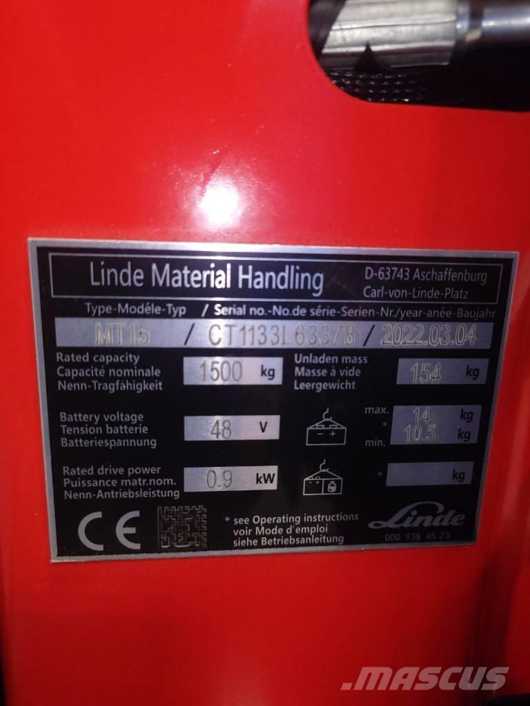 Linde MT15/1133 Porta palettes