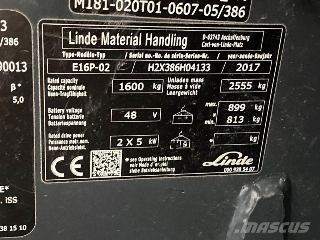 Linde E16P-02 Empilhadores eléctricos