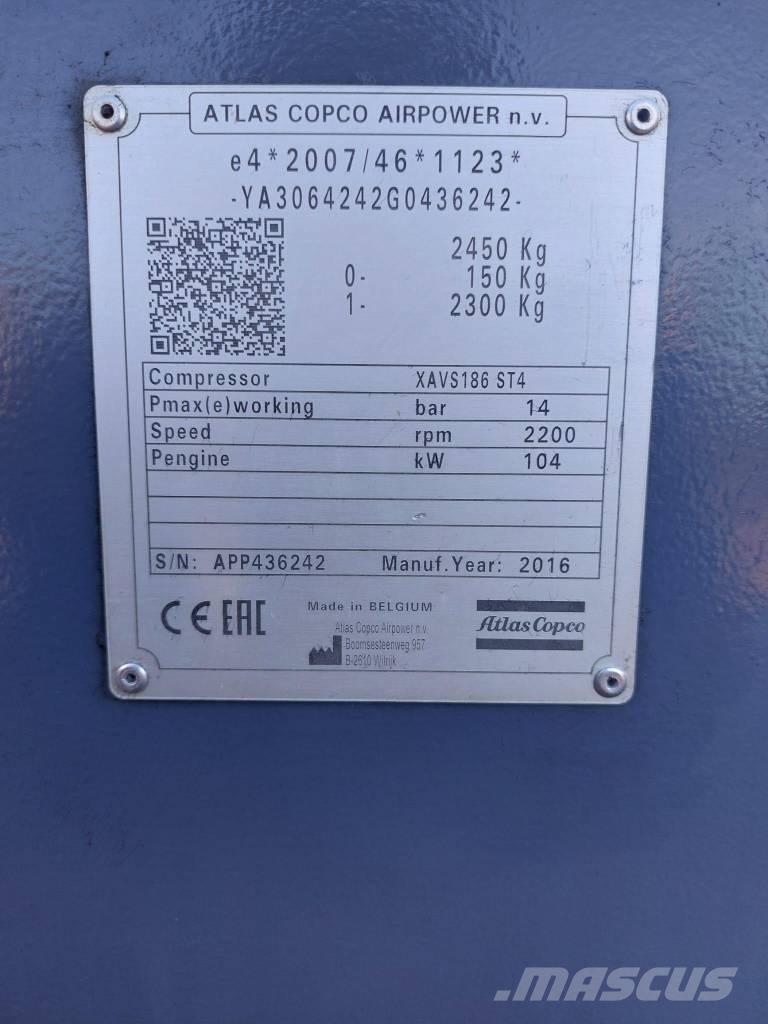 Atlas Copco XAVS186 Compressores