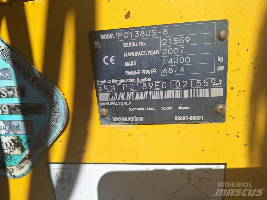 Komatsu PC 138 US-8 Escavadoras de rastos