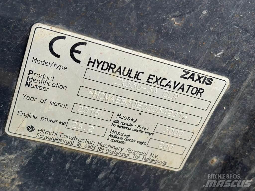 Hitachi ZX55U-5A Mini Escavadoras <7t