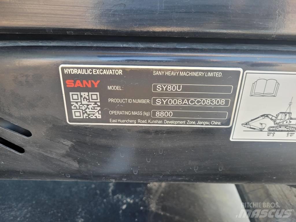 Sany SY80U Escavadoras de rastos