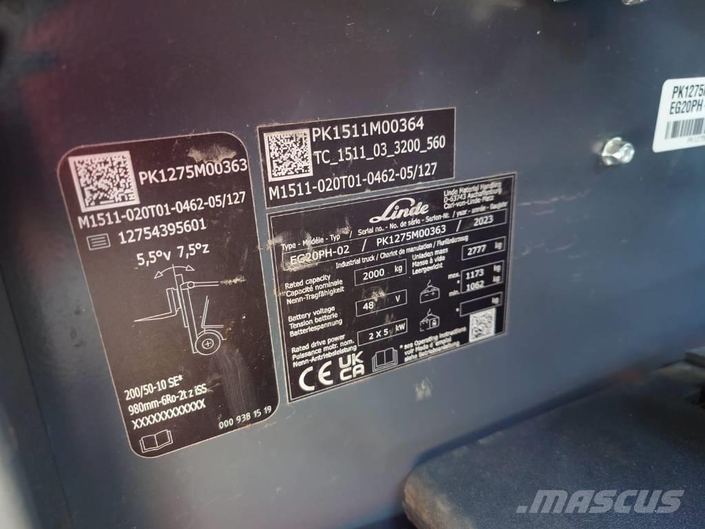 Linde EG20PH/1275 Empilhadores eléctricos