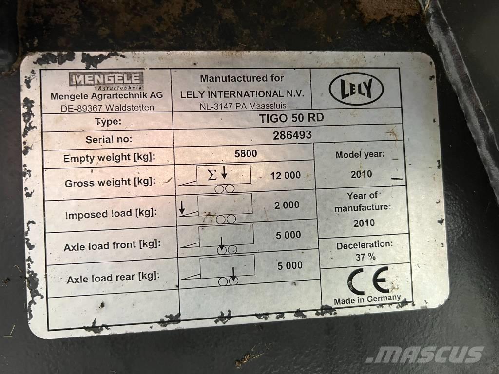 Lely Tigo 50 R D Atrelados auto-carregadores