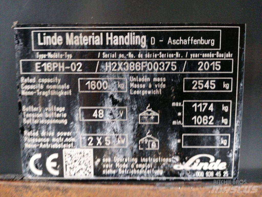 Linde E16PH-02 Empilhadores eléctricos