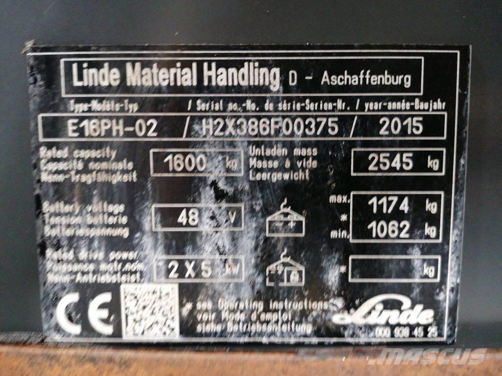 Linde E16PH-02 Empilhadores eléctricos